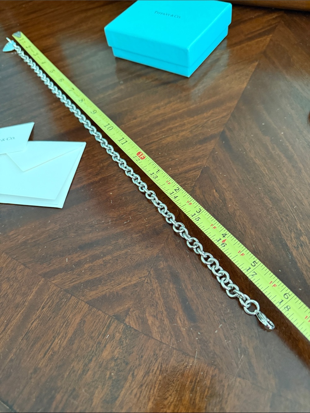 18” ICONIC Please Return To Tiffany Heart Tag Choker Necklace - Picture 12 of 14